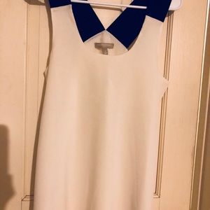 Banana Republic Cream/Black Sleeveless Top